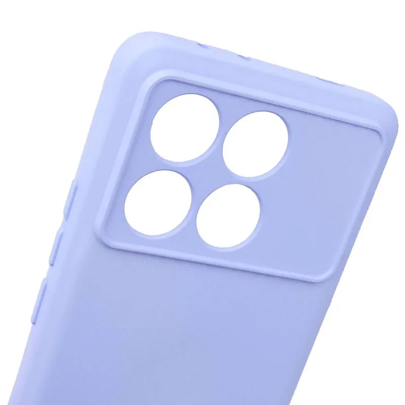 Чохол TPU GETMAN Liquid Silk Full Camera для Xiaomi Poco X6 Pro Бузковий / Light purple — фото 2