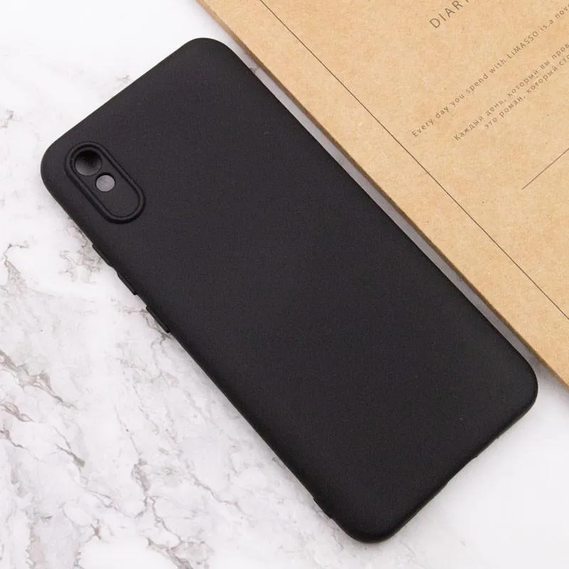 Чохол TPU GETMAN Liquid Silk Full Camera для Xiaomi Redmi 9A Чорний / Black — фото 4