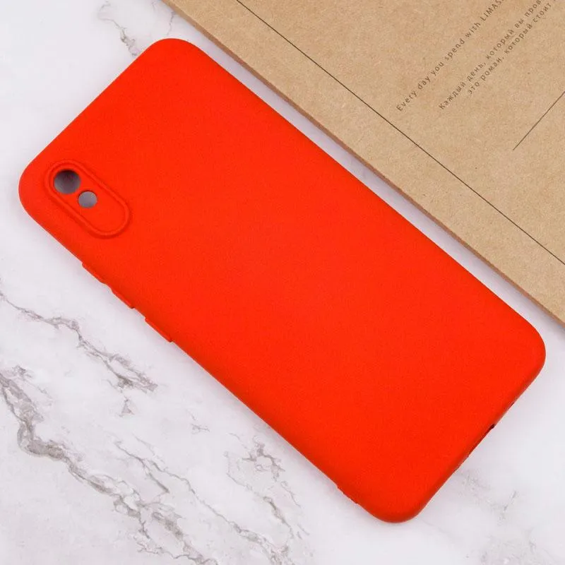 Чохол TPU GETMAN Liquid Silk Full Camera для Xiaomi Redmi 9A Червоний / Red — фото 4