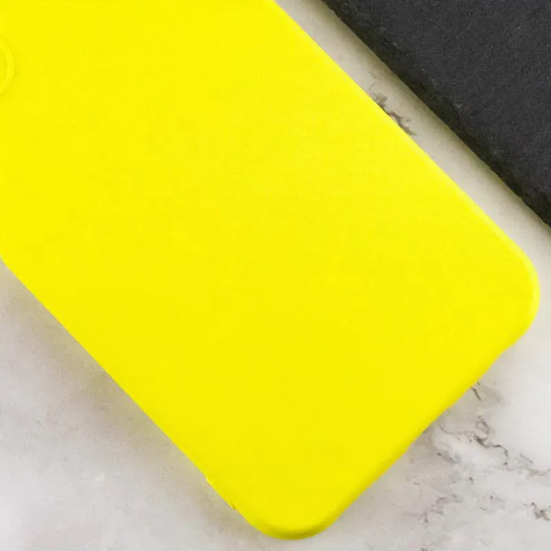 Чохол TPU GETMAN Liquid Silk Full Camera для Xiaomi Redmi A3 Жовтий / Flash — фото 2