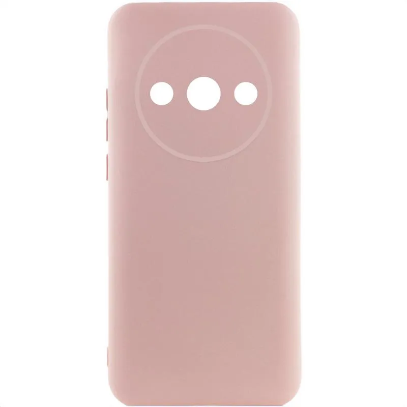 Чохол TPU GETMAN Liquid Silk Full Camera для Xiaomi Redmi A3 Рожевий / Pink Sand