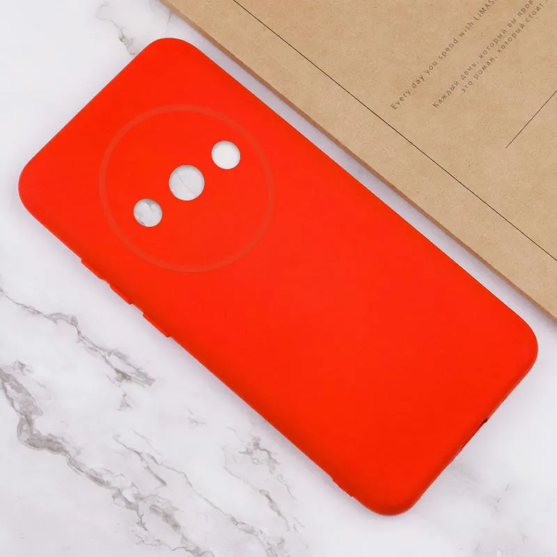 Чохол TPU GETMAN Liquid Silk Full Camera для Xiaomi Redmi A3 Червоний / Red — фото 3