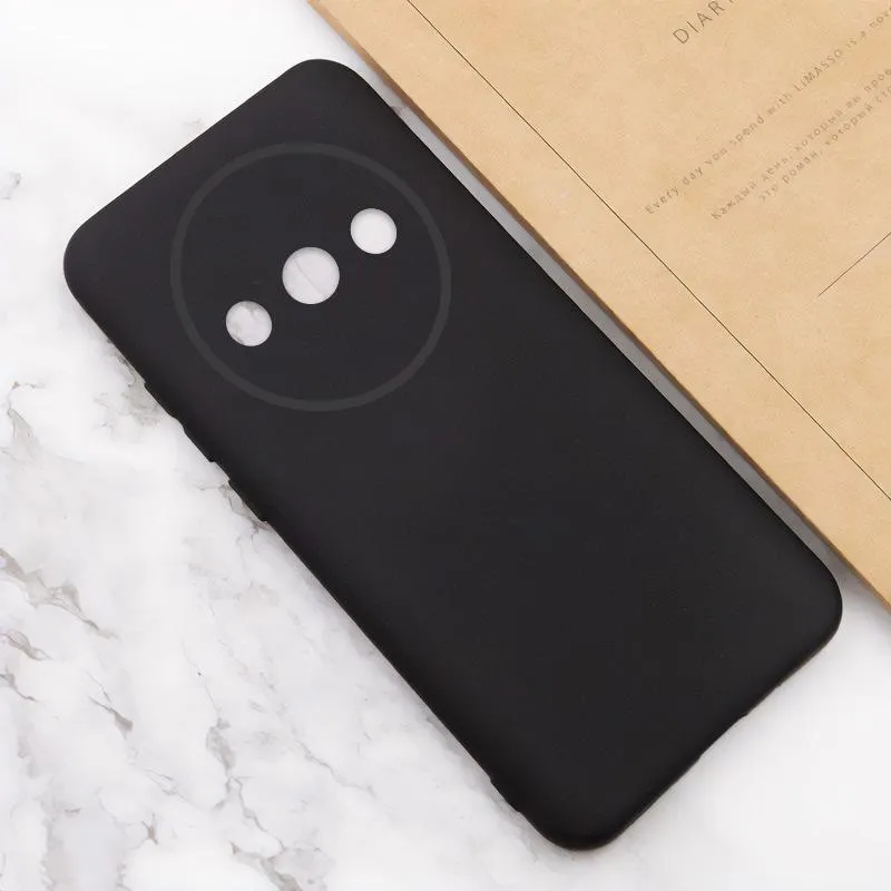 Чохол TPU GETMAN Liquid Silk Full Camera для Xiaomi Redmi A3 Чорний / Black — фото 4