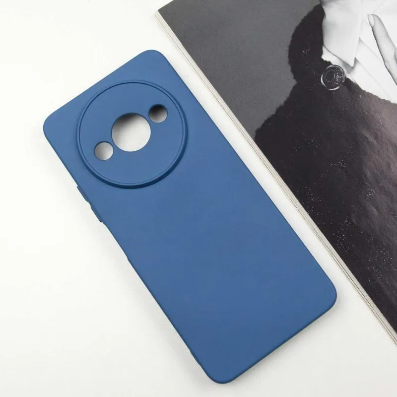 Чохол TPU GETMAN Liquid Silk Full Camera для Xiaomi Redmi A3 Синій / Navy Blue — фото 2