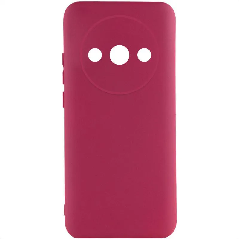 Чохол TPU GETMAN Liquid Silk Full Camera для Xiaomi Redmi A3 Бордовий / Marsala
