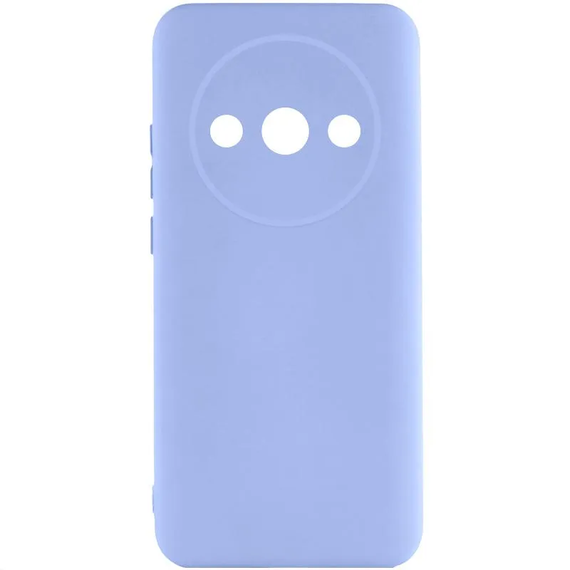 Чохол TPU GETMAN Liquid Silk Full Camera для Xiaomi Redmi A3 Бузковий / Light purple