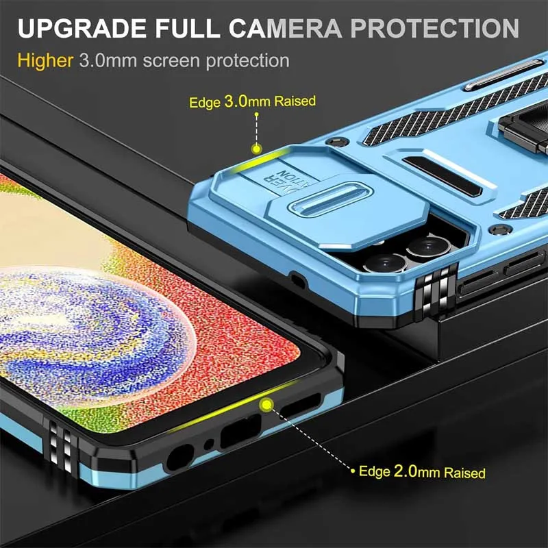 Ударостійкий чохол Camshield Army Ring для Samsung Galaxy A06 Блакитний / Light Blue — фото 6