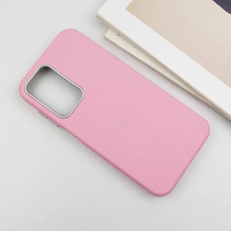 Шкіряний чохол Leather Case Metal Buttons для Samsung Galaxy A25 5G Light Pink — фото 4