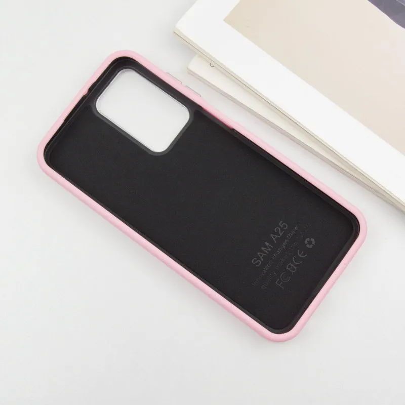 Шкіряний чохол Leather Case Metal Buttons для Samsung Galaxy A25 5G Light Pink — фото 5