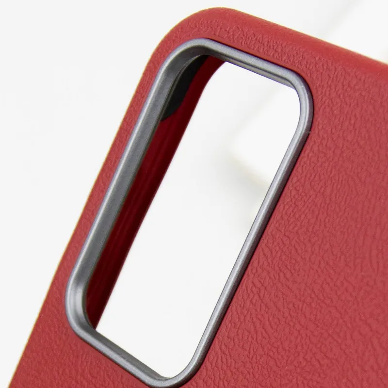 Шкіряний чохол Leather Case Metal Buttons для Samsung Galaxy A25 5G Red — фото 6
