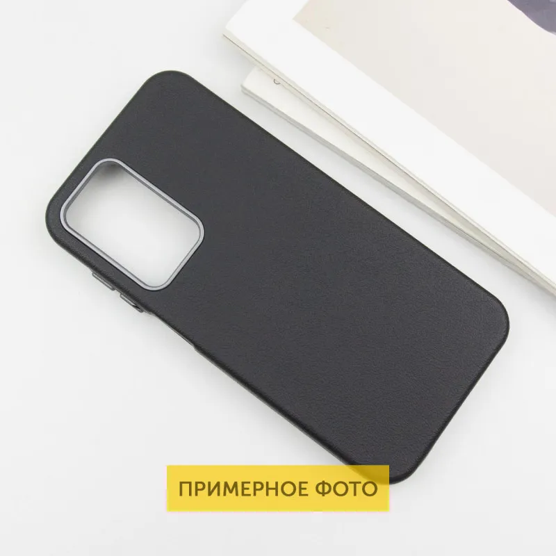 Шкіряний чохол Leather Case Metal Buttons для Xiaomi Redmi A3 Black — фото 4