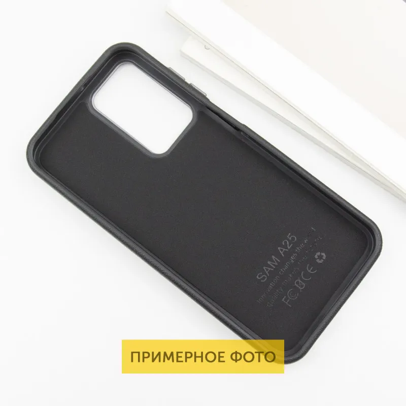 Шкіряний чохол Leather Case Metal Buttons для Xiaomi Redmi A3 Black — фото 5