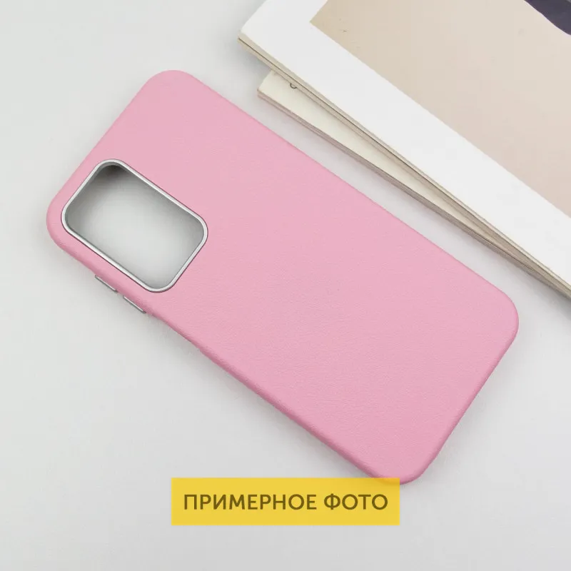 Шкіряний чохол Leather Case Metal Buttons для Xiaomi Redmi A3 Light Pink — фото 4