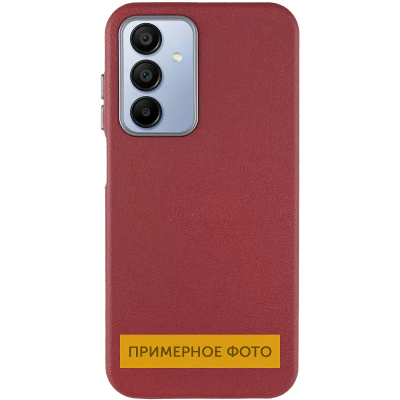 Шкіряний чохол Leather Case Metal Buttons для Xiaomi Redmi A3 Red — фото 2