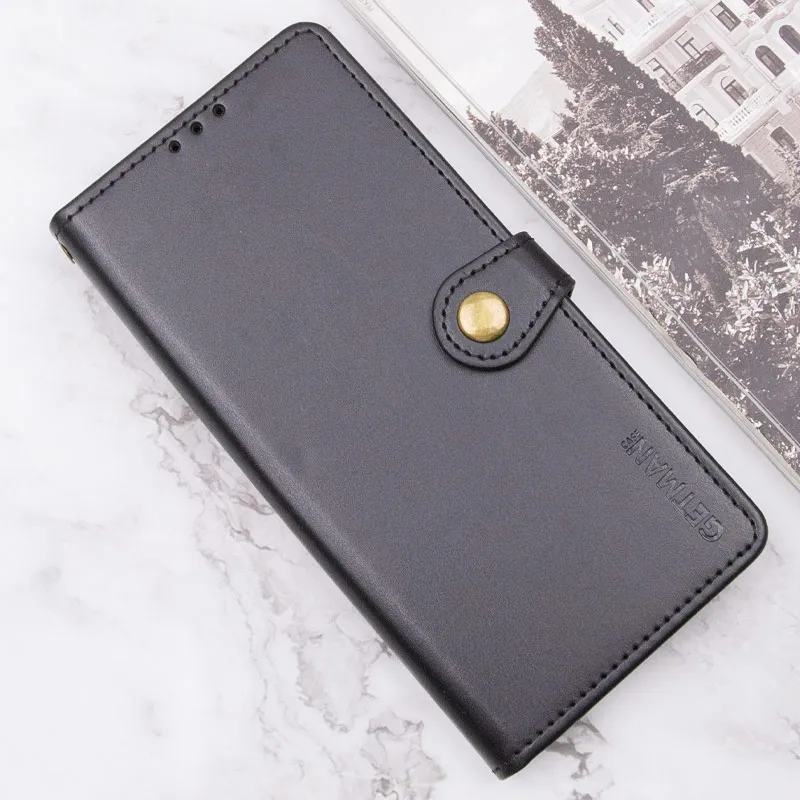 Шкіряний чохол-книжка GETMAN Gallant для Xiaomi Redmi Note 14 5G Чорний — фото 5