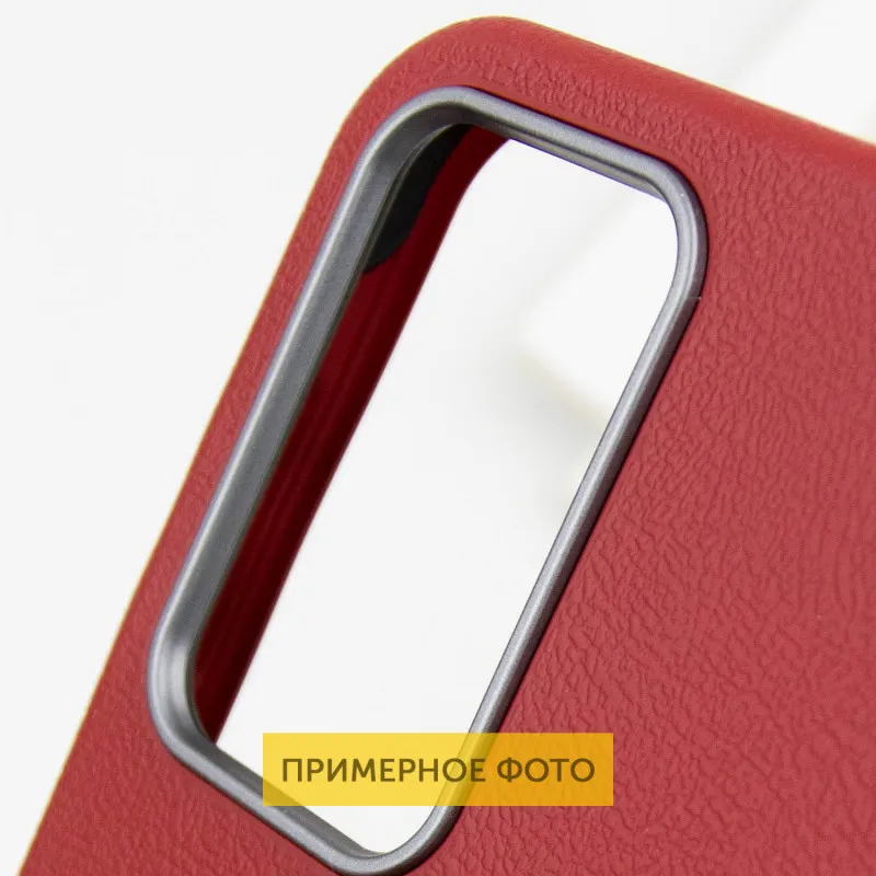 Шкіряний чохол Leather Case Metal Buttons для Xiaomi Redmi 9C Red — фото 6