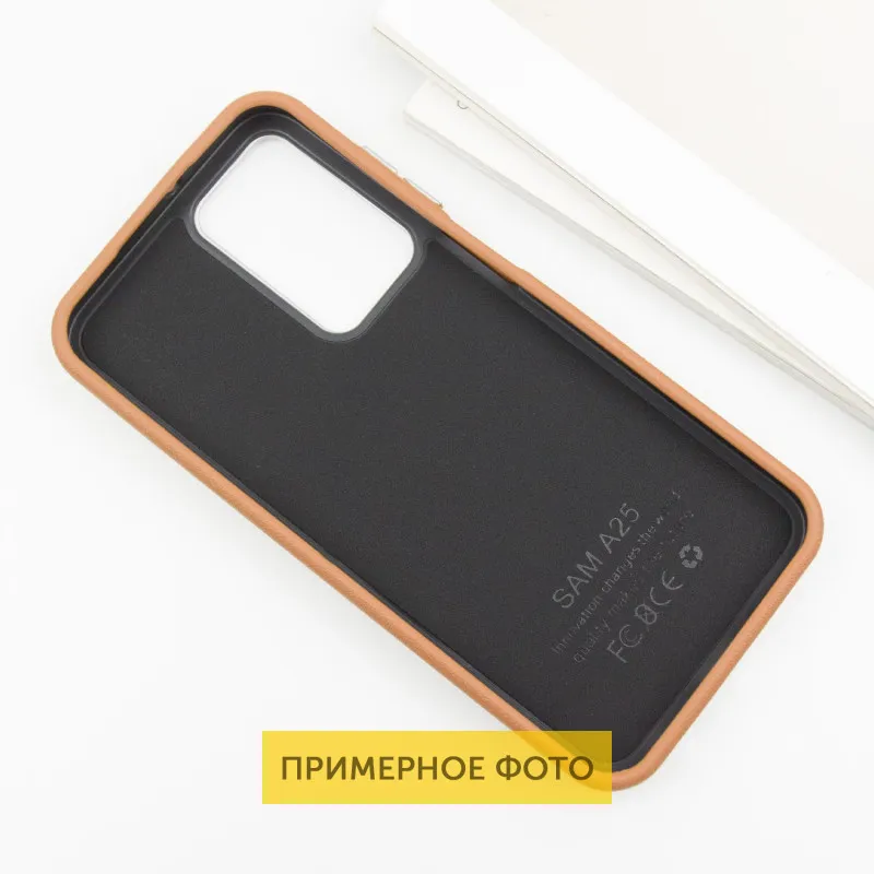 Шкіряний чохол Leather Case Metal Buttons для Xiaomi Redmi 9C Brown — фото 2