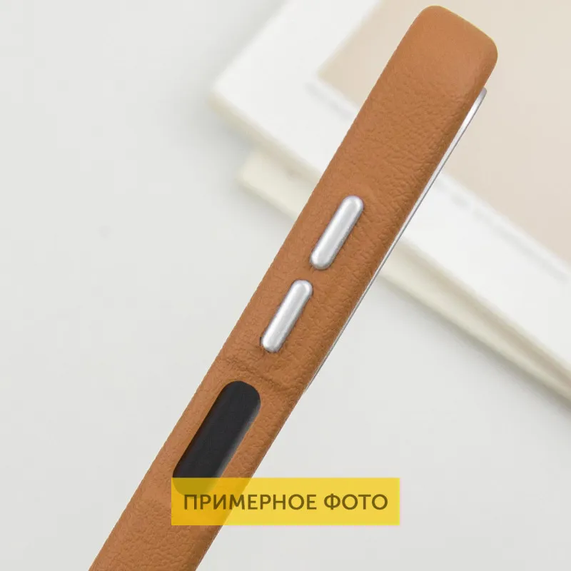 Шкіряний чохол Leather Case Metal Buttons для Xiaomi Redmi 9C Brown — фото 5