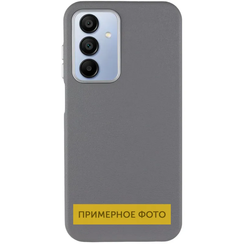 Шкіряний чохол Leather Case Metal Buttons для Xiaomi Redmi 9C Titanium Gray — фото 2