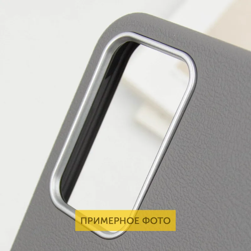 Шкіряний чохол Leather Case Metal Buttons для Xiaomi Redmi 9C Titanium Gray — фото 6