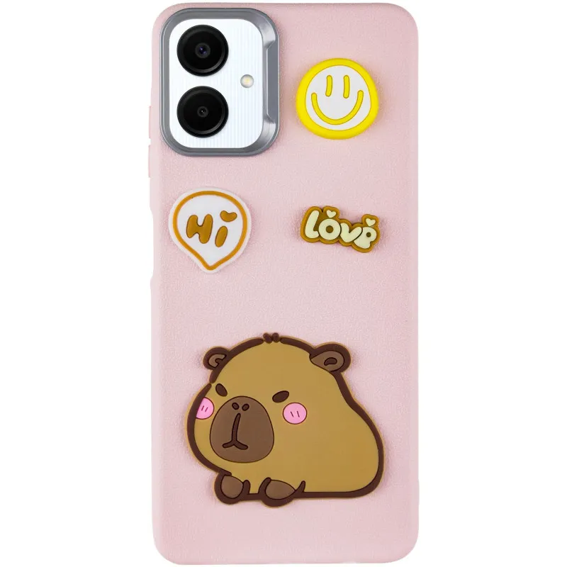 Чохол TPU Leather Toys для Samsung Galaxy A06 Capybara / Pink — фото 4