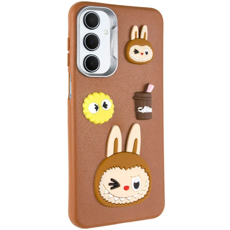 Чохол TPU Leather Toys для Samsung Galaxy A26 5G Labubu / Brown