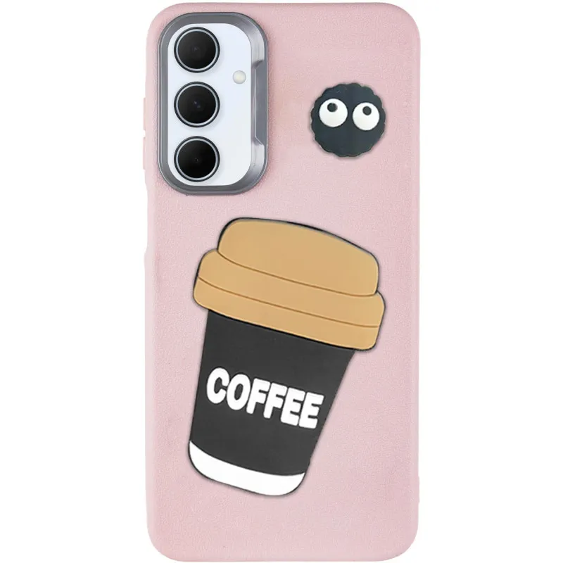 Чохол TPU Leather Toys для Samsung Galaxy A26 5G Coffee / Pink