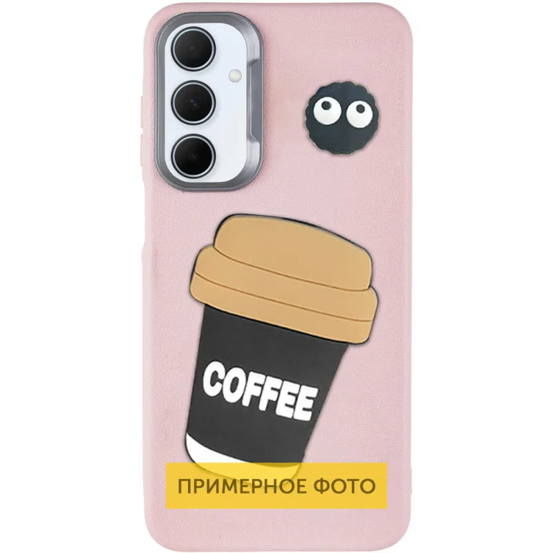 Чохол TPU Leather Toys для Xiaomi Redmi A3 Coffee / Pink