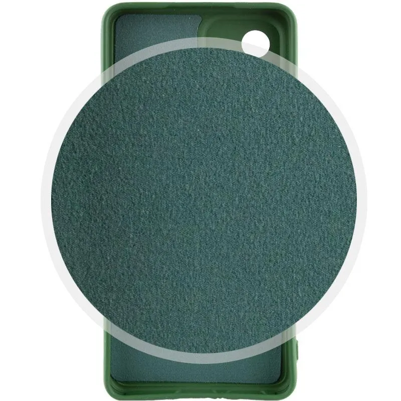 Чохол TPU GETMAN Liquid Silk Full Camera для Samsung Galaxy A56 5G Зелений / Dark green — фото 4