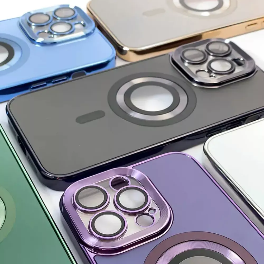 Electroplate Matte Case With Magsafe iPhone 15 Pro — Dark Blue - фото 3