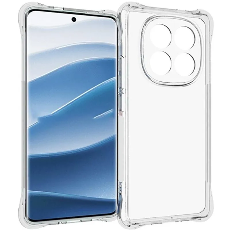 TPU чохол GETMAN Ease logo посилені кути Full Camera для Xiaomi Redmi Note 14 Pro+ 5G Безбарвний