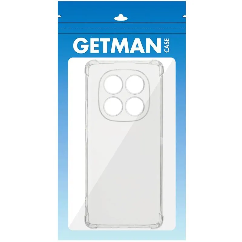 TPU чохол GETMAN Ease logo посилені кути Full Camera для Xiaomi Redmi Note 14 Pro+ 5G Безбарвний — фото 5