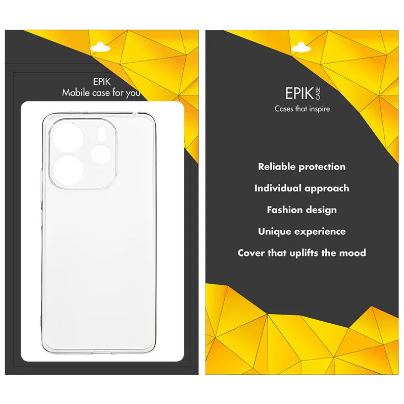 TPU чохол Epic Transparent 1,5mm Full Camera для Xiaomi Redmi Note 14 4G Безбарвний — фото 3