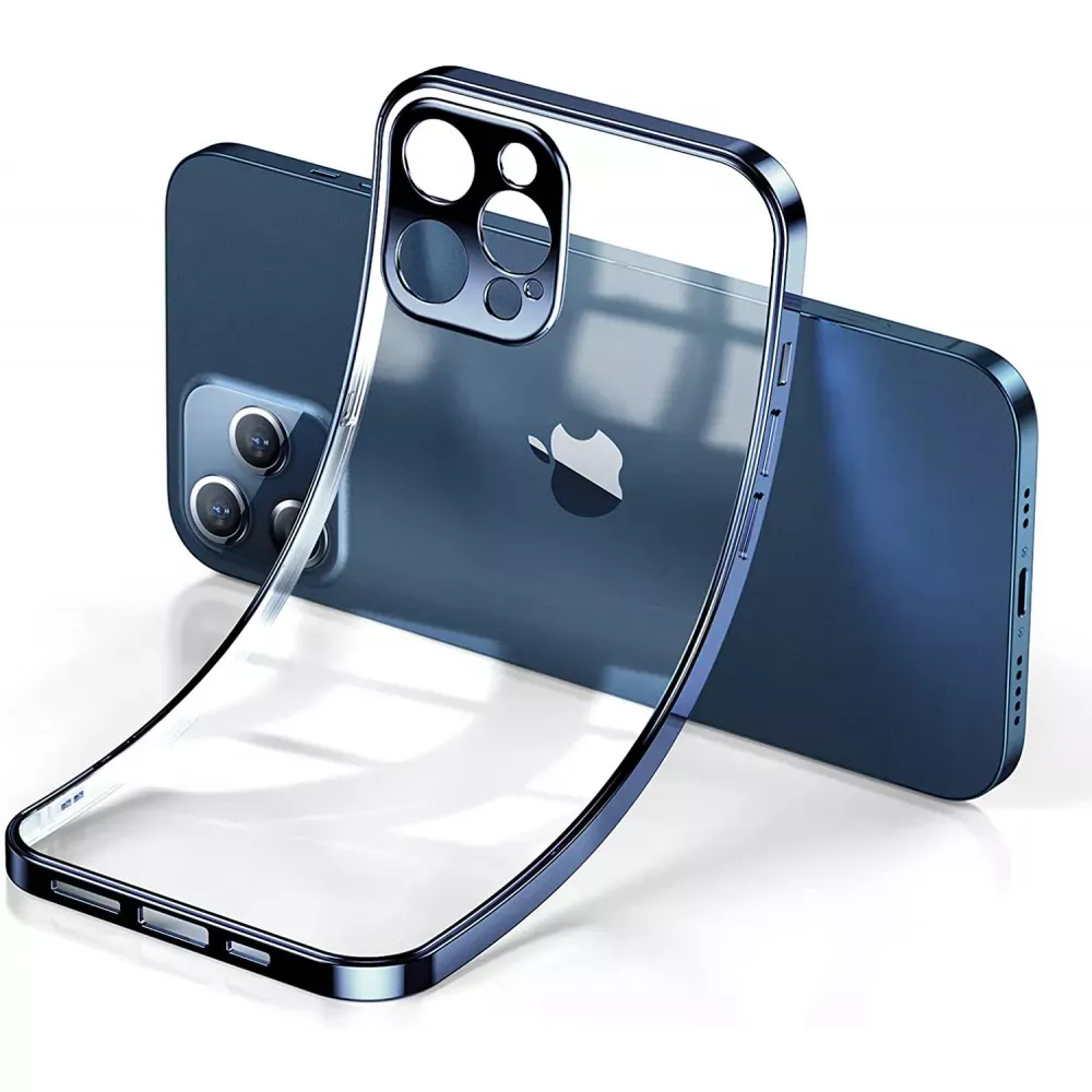 Electroplating TPU Case with Camera Lens protector iPhone 13 6.1" — Blue — Различные Apple iPhone 13 6.1"