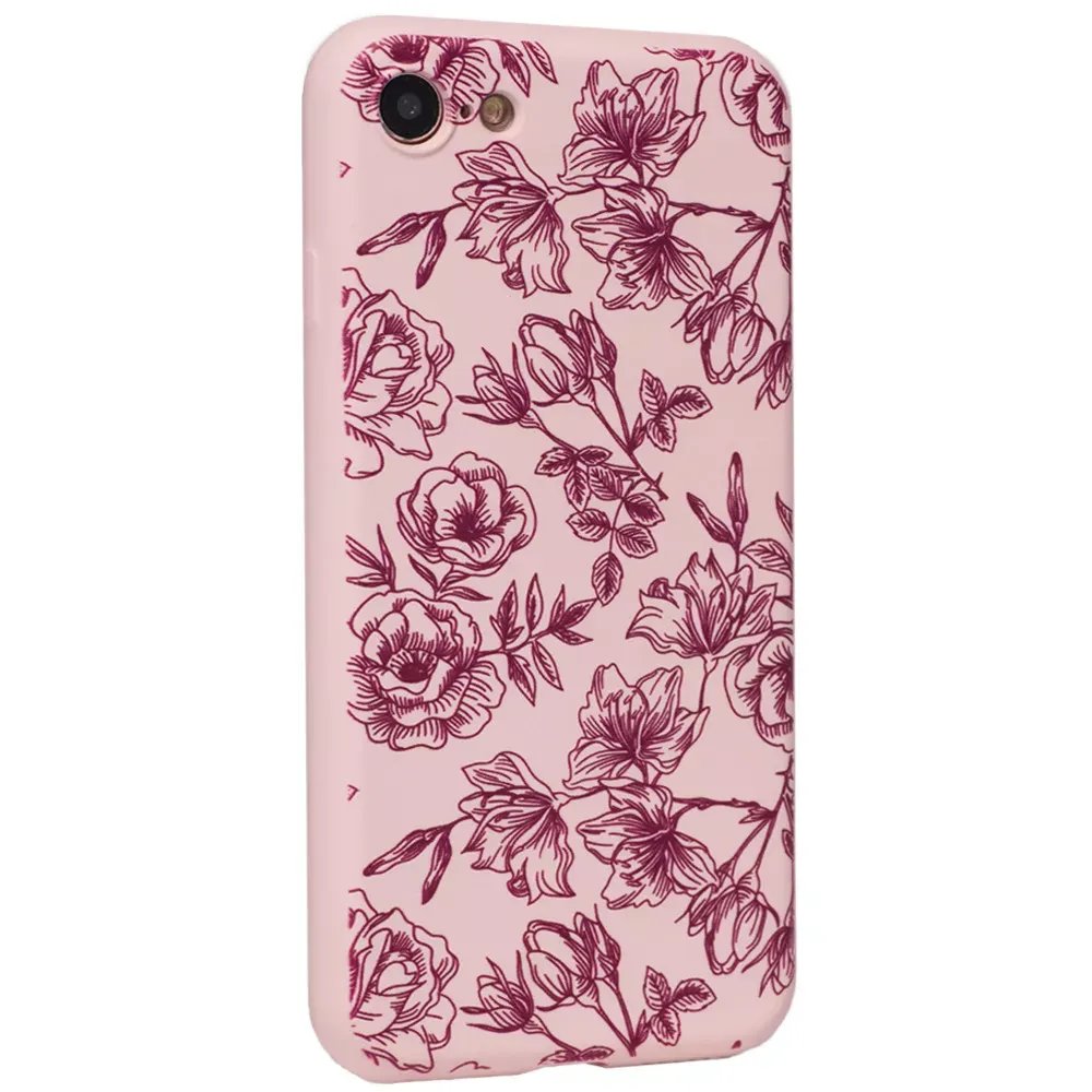Flowers Series Silicone Matte Case iPhone 7 ; 8 — Design 3