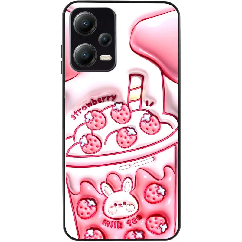 TPU+PC чохол Prisma Fluffie для Xiaomi Poco X5 5G / Note 12 5G Strawberry — фото 3