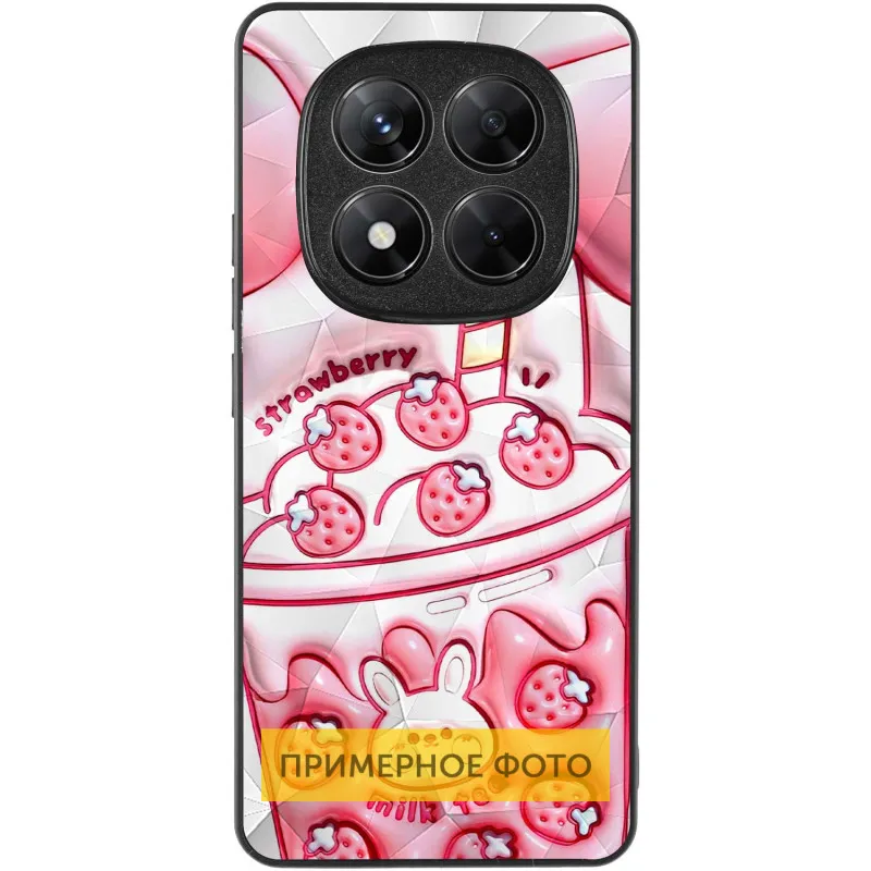 TPU+PC чохол Prisma Fluffie для Xiaomi Redmi Note 14 4G Strawberry — фото 3