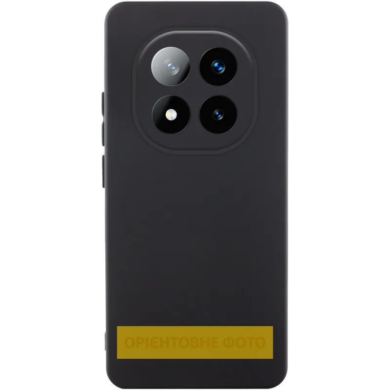 Чохол TPU GETMAN Liquid Silk Full Camera для Xiaomi Redmi Note 14 Pro 4G Чорний / Black