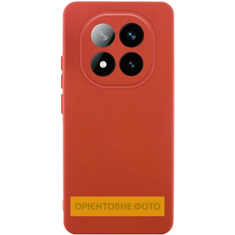 Чохол TPU GETMAN Liquid Silk Full Camera для Xiaomi Redmi Note 14 Pro 4G Червоний / Dark Red