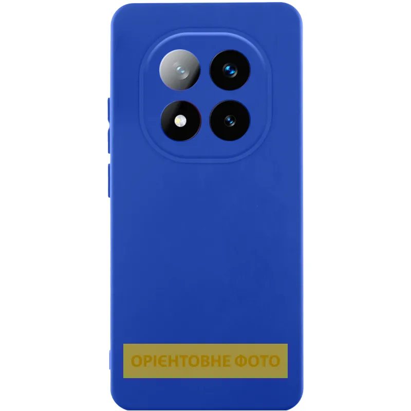 Чохол TPU GETMAN Liquid Silk Full Camera для Xiaomi Redmi Note 14 Pro 4G Синій / Deep navy