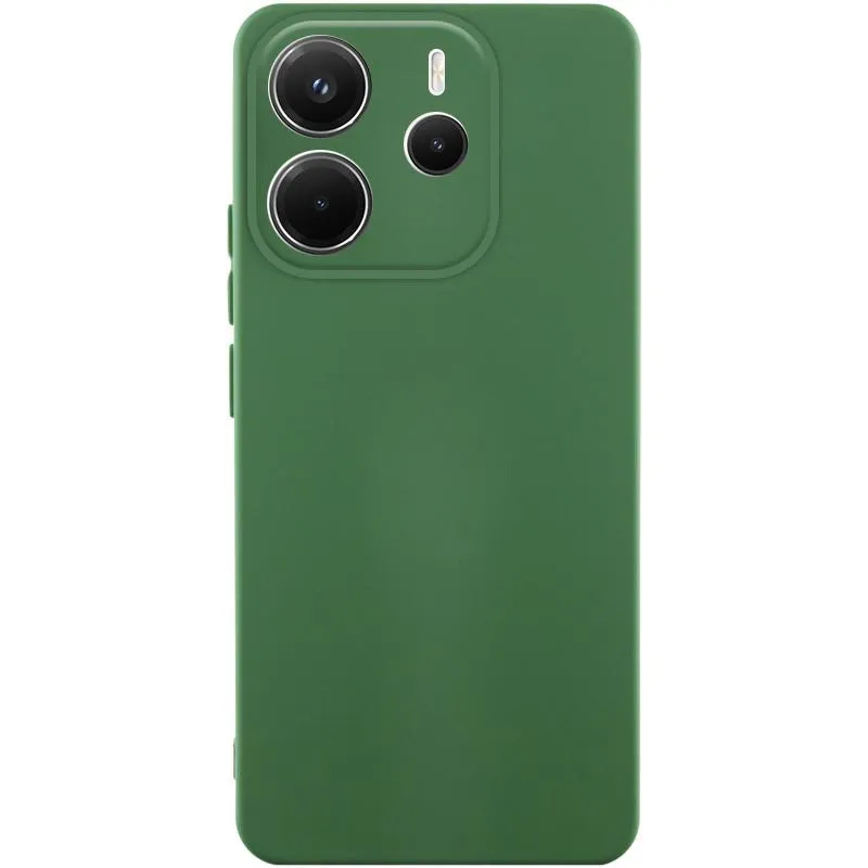 Чохол TPU GETMAN Liquid Silk Full Camera для Xiaomi Redmi Note 14 4G Зелений / Dark green