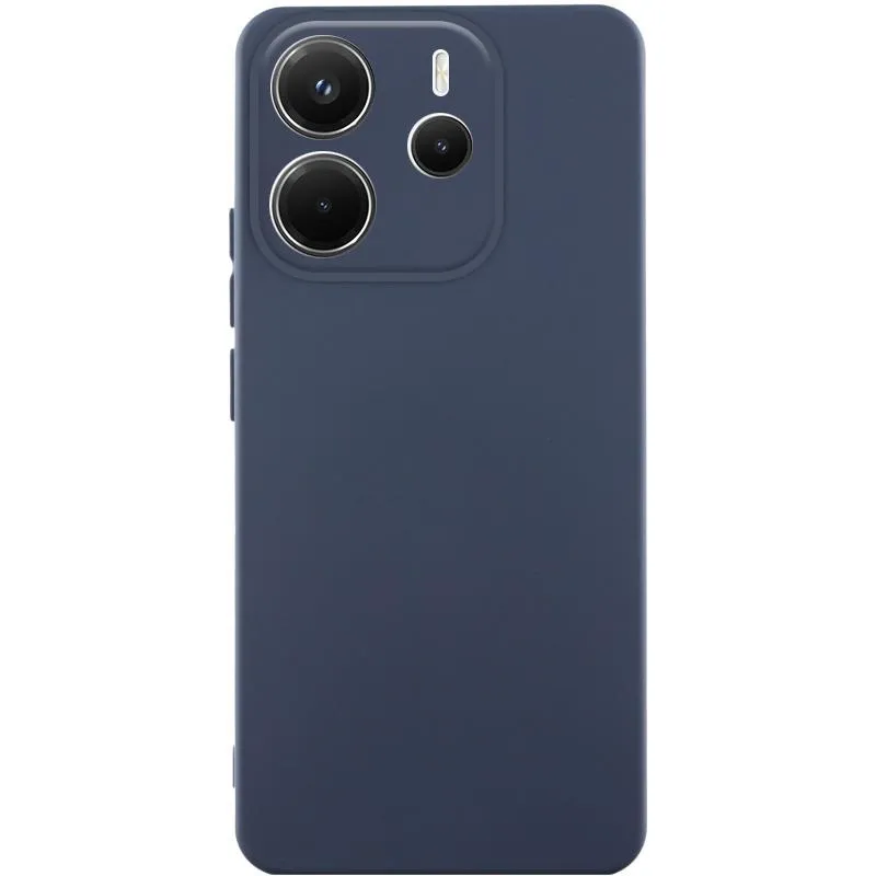Чохол TPU GETMAN Liquid Silk Full Camera для Xiaomi Redmi Note 14 4G Синій / Midnight blue
