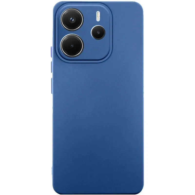 Чохол TPU GETMAN Liquid Silk Full Camera для Xiaomi Redmi Note 14 4G Синій / Navy blue