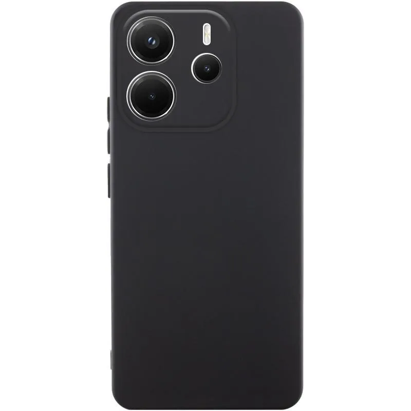 Чохол TPU GETMAN Liquid Silk Full Camera для Xiaomi Redmi Note 14 4G Чорний / Black