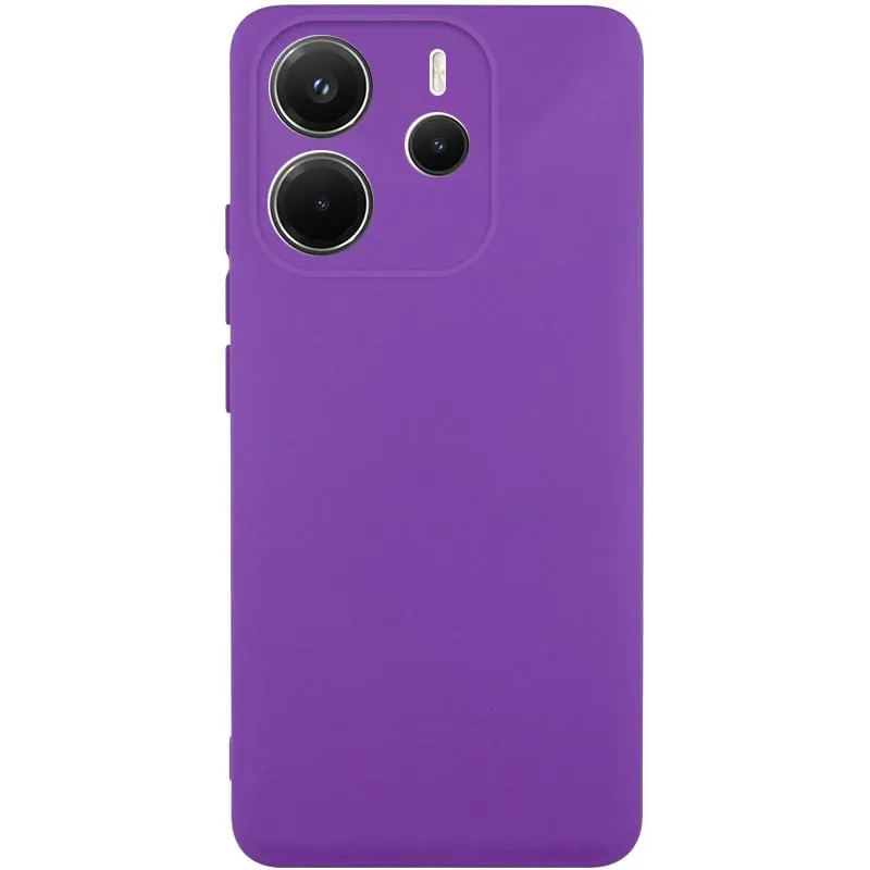 Чохол TPU GETMAN Liquid Silk Full Camera для Xiaomi Redmi Note 14 4G Фіолетовий / Purple