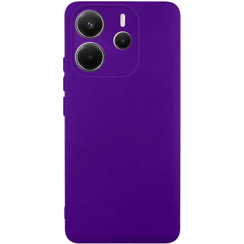 Чохол TPU GETMAN Liquid Silk Full Camera для Xiaomi Redmi Note 14 4G Фіолетовий / Ultra Violet