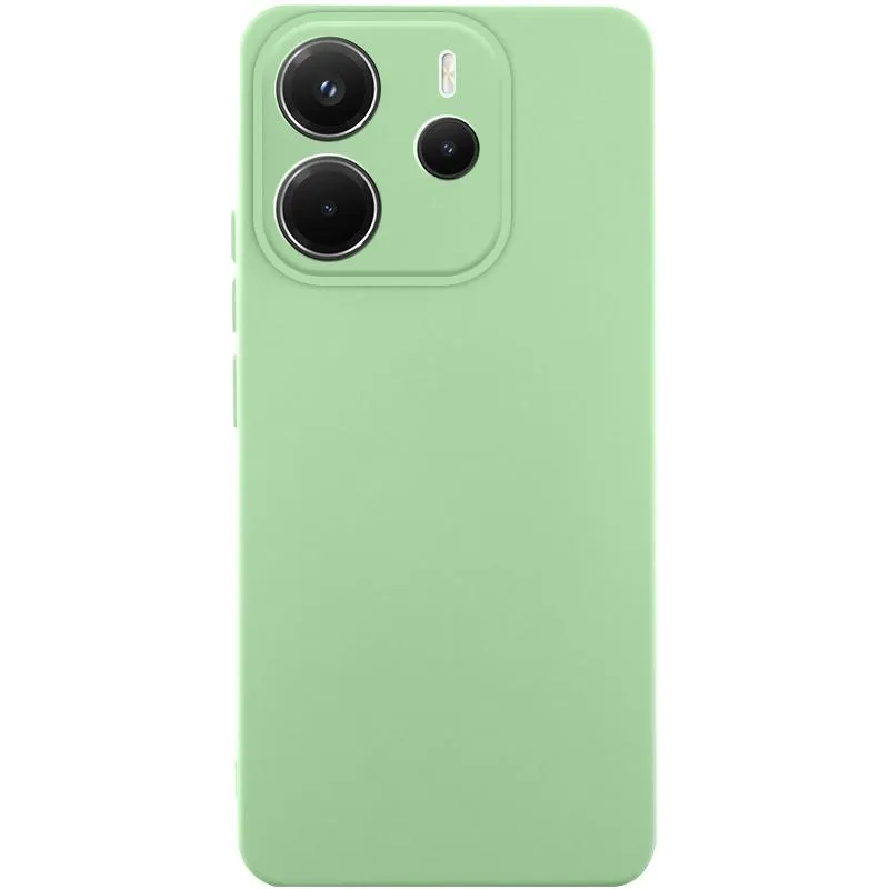 Чохол TPU GETMAN Liquid Silk Full Camera для Xiaomi Redmi Note 14 4G Зелений / Pistachio