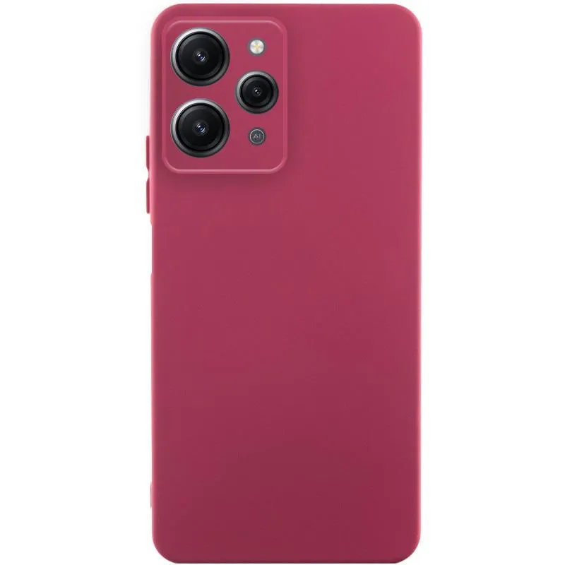 Чохол TPU GETMAN Liquid Silk Full Camera для Xiaomi Redmi 12 Бордовий / Marsala