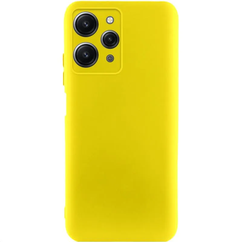 Чохол TPU GETMAN Liquid Silk Full Camera для Xiaomi Redmi 12 Жовтий / Flash