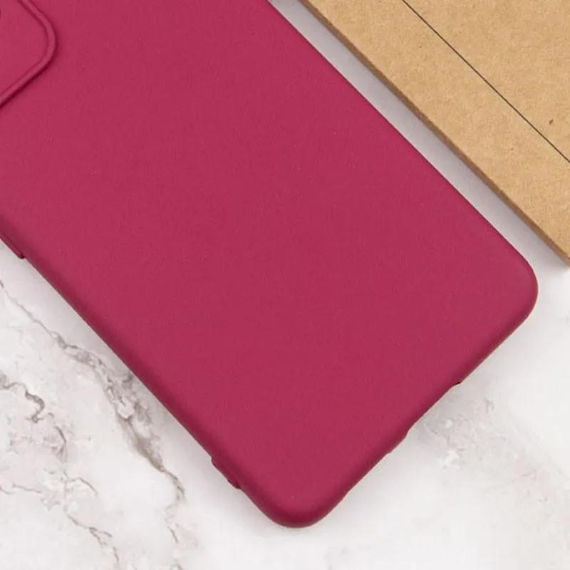 Чохол TPU GETMAN Liquid Silk Full Camera для Xiaomi Redmi 12C Бордовий / Marsala — фото 4